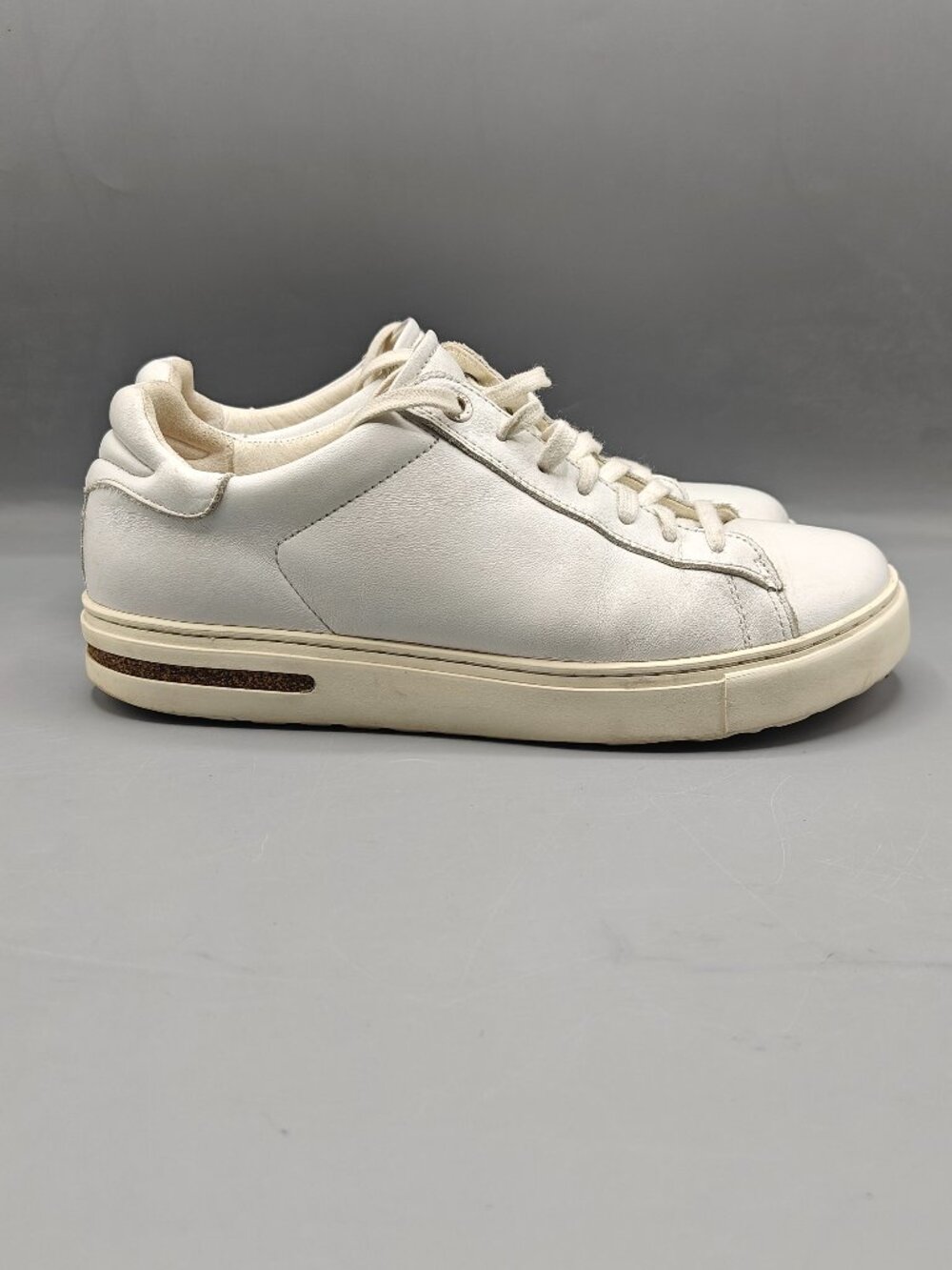 Birkenstock Bend Low White Leather Sneakers Women's Size 8 EUR 39 Orthopedic